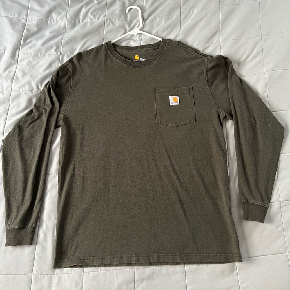 Carhartt long sleeve t shirt (olive green color)